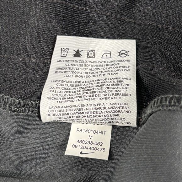 Nike Pants Mens Medium Gray Straight Leg Sweatpants Track Drawstring Swoosh - Picture 12 of 12